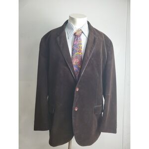 Robert Graham Corduroy Blazer Mens 46 Brown Classic Fit Jacket